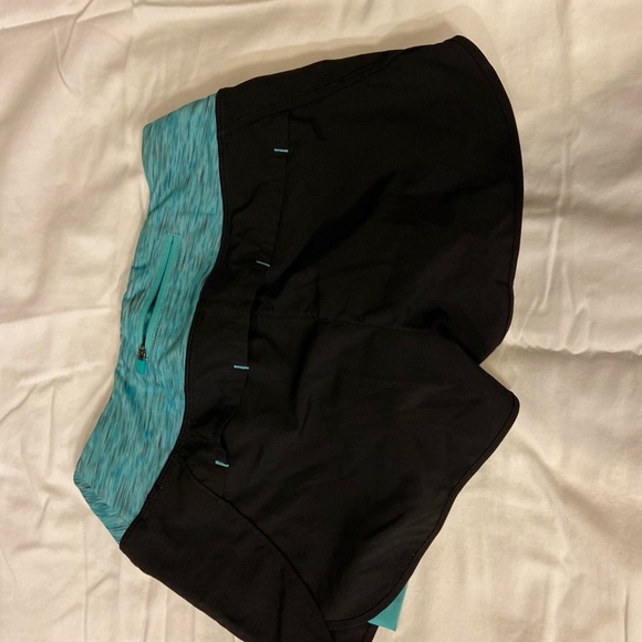 teal and black Athletic shorts - Picture 3 of 4